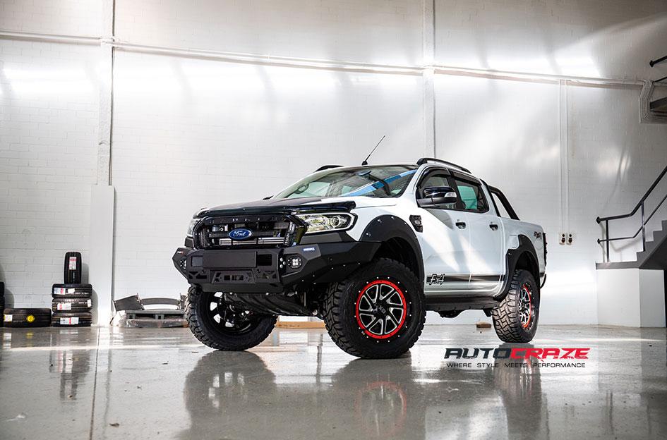 FORD RANGER RECOIL XD SATIN BLACK WITH RED RING